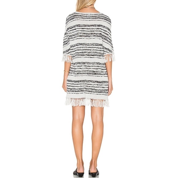 [Chaser] Fringed Linen V Neck Dress - Picture 6 of 8